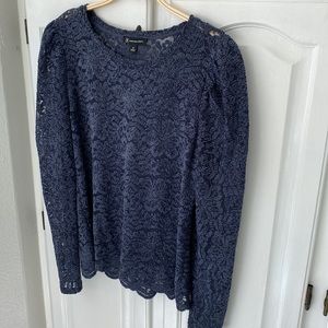 Women’s Lace Blouse Small Blue
